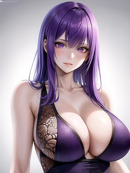Realistic Hair and Seductive Purple Eyes Star in Mesmerizing Hentai Masterpiece