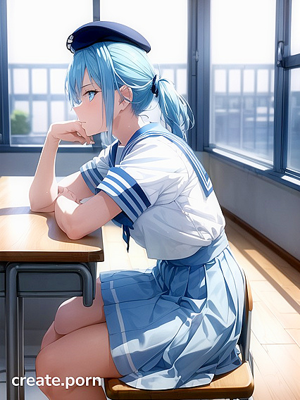 Beret-Wearing Babe Seductively Stares at You in This Erotic Hentai AI Image