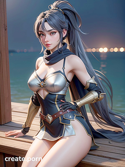 Knight Girl 18+ by the Lake Reveals HerShoulders for Seductive Hentai Pleasure