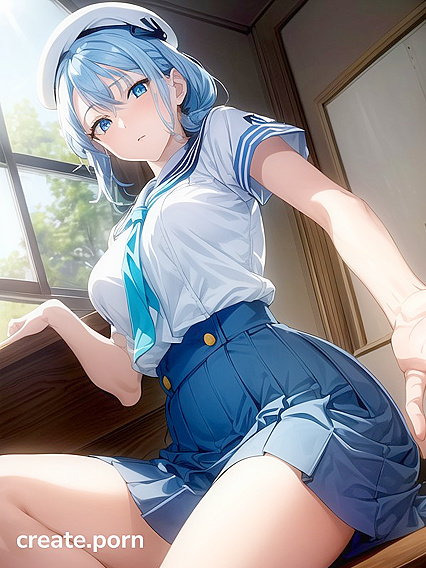 Bored in Uniform Sits Seductively in Classroom for Naughty Hentai Fun