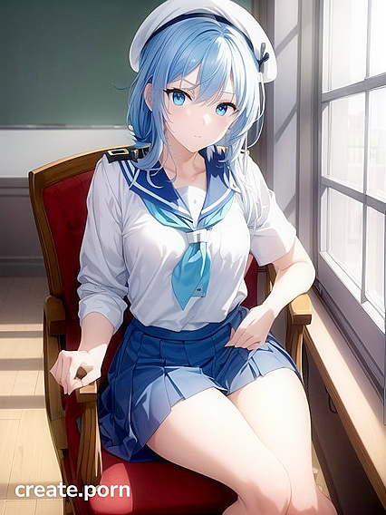 Bored in Sailor Uniform Seduces Classmates in steamy Hentai AI Image