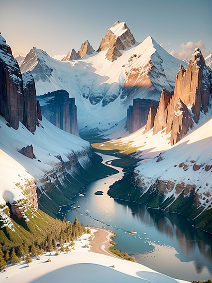 Serene Lake and Majestic Mountain Views in Intimate Valley hentai Adventures