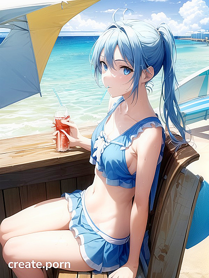 Feel the Wind in Her Hair - Sensual Beach Adventures in Hentai Bliss