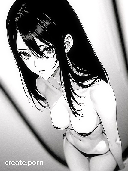 Small-Ass Embarrassment in Classic B&W Manga Hentai AI Image