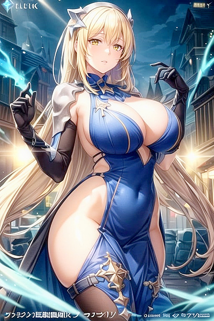 Aiz Wallenstein Cosplay with Gigantic Breasts Lures Girl 18+s into the Basement for Hentai Fun