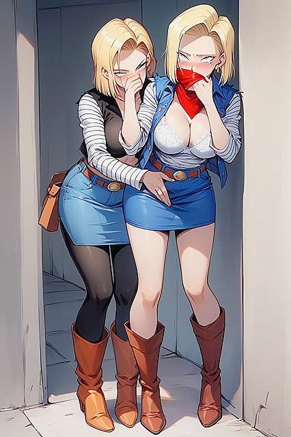 Blushing Beauty with Tight Top andHeavy Eyelids in Seductive Hentai AI Image