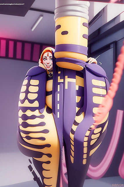 Outstretched Tongue and Bound Hands in High-Detail Hentai AI Image