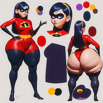 Model with Hyper-Ass in Mind-Blowing Huge Ass Hentai AI Image