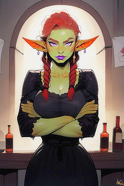 Red-Haired Beauty Crosses Hands for Frontal Hentai Pleasure