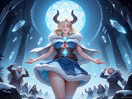 Neon-Colored Hentai Girl 18+ with Curvy Round Hips Frames Her Pleasure Perfectly