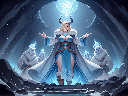 Exploring Crystal Caves with  Fun in Hentai AI Image