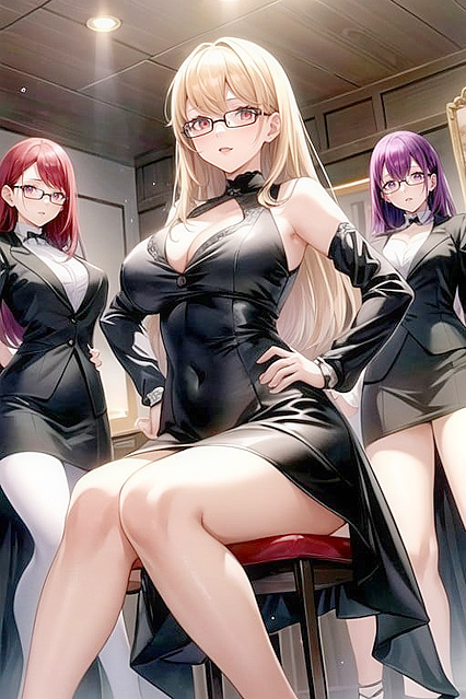 Sumire Yoshizawa Puts Hands on Hips for Blazing Blonde Hentai AI Image