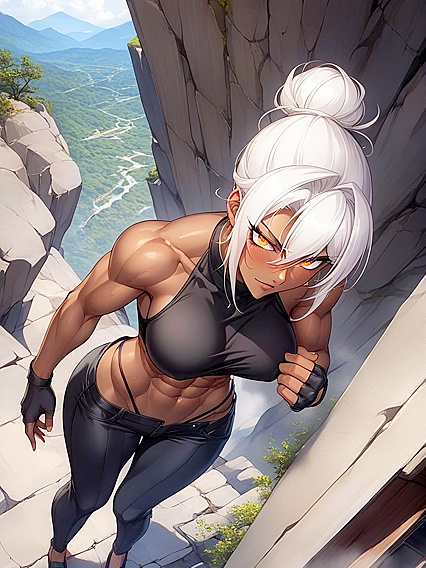 Kagami Hirotaka's Artistic Touch - Hairstyle Perfection in Busty Hentai AI Image