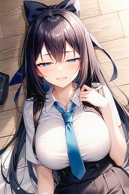 Little Ass Anime Girl 18+friend with Blue Hair in Steamy Hentai AI Image