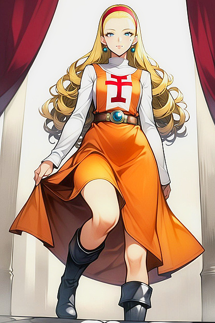 Long-Haired Babe in Hairband and Long Sleeves Nails Mind-Blowing hentaiOrgasms