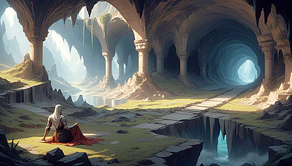 Warriors' Bones Scatter in Sealed Cave for}><< Intense Hentai AI Image