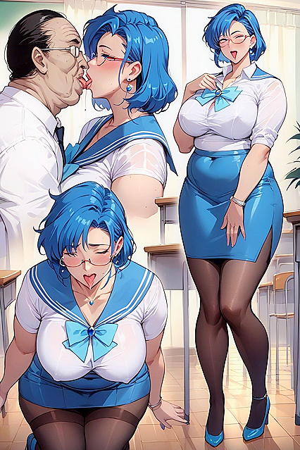 Big-Busted Babe in Glasses Fucked Hard in Steamy Hentai AI Image