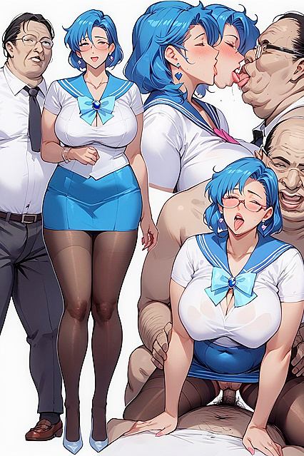 Sailor Mercury and Her Teacher Engage in Steamy Hentai Classroom Action