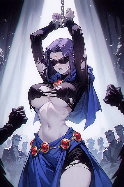 Raven's Top Lifted at Auction Stage for Explicit Hentai AI Image