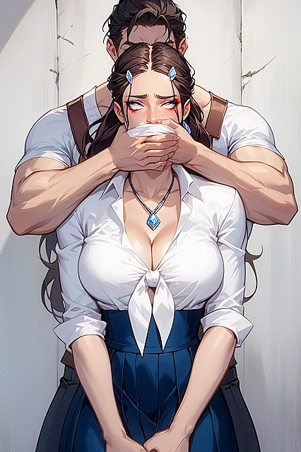 Katara from Avatar Grabbed from Behind in Steamy Skirt Action