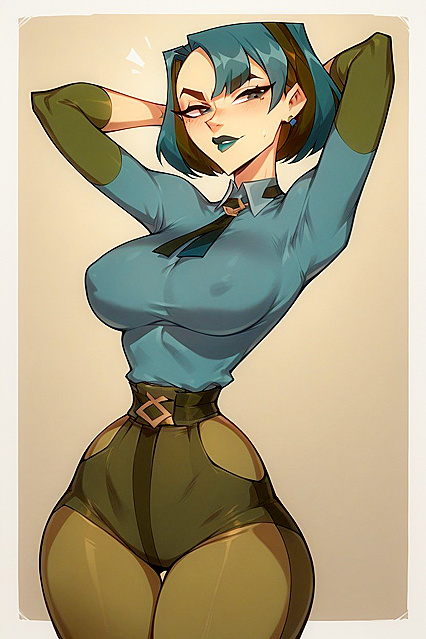 Curvy Beauty with Rounded Breasts and Luscious Hips in Sensual Hentai Adventures