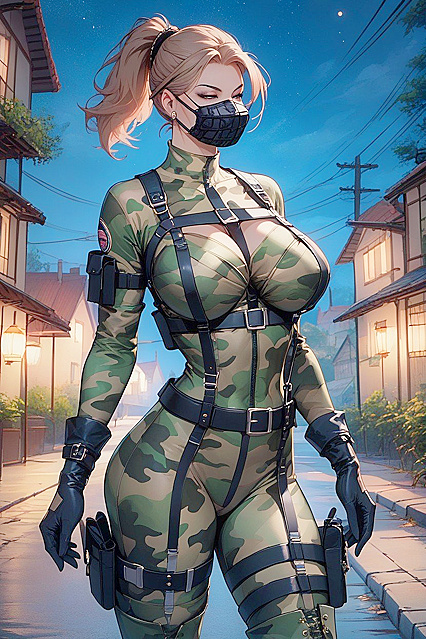 Buckles and Thighs Heat Up the House in Steamy Hentai AI Image