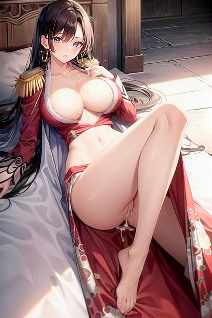 Лежа, Кровать, Кремпай Хентай AI порно