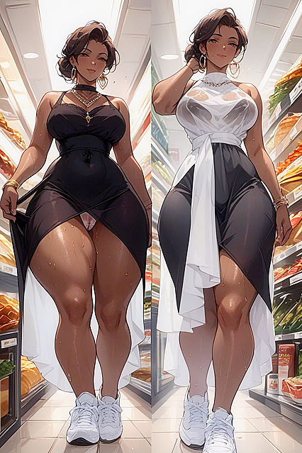 Lonely Person Seductively Dressed in Sensual Hentai AI Image