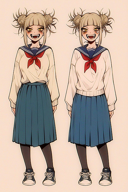 Smirking 20-Something with Average Boobs in Seductive Hentai AI Image