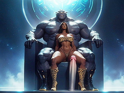 Wearing a Black Thong Under Yoga Pants While Looking Up at Her Man in Hentai AI Porn