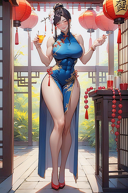 Sexy Fitness Babe Pees in Hot Hentai AI Image