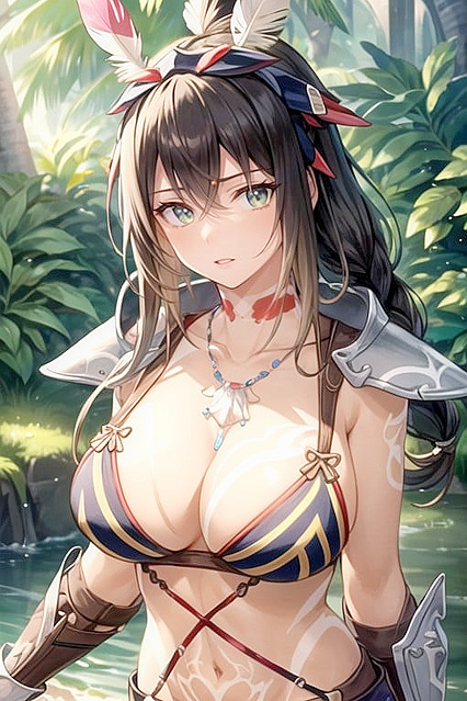 Kaina from Monster Hunter Bound in Seductive Hentai AI Image