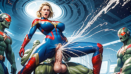 Squirt Fest with Multiple Monsters on a Cosmic Spaceship Hentai Adventure