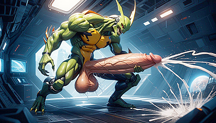 Huge Balls and Deep Penetration Lead to Intense Squirting in Hentai AI Porn