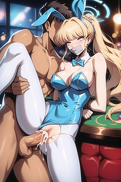 Frizzy Hair, Slim Body, Muffled Moans in Seductive Hentai AI Image