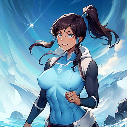 Corra from Legend of Korra Wears Hoodie withWonderous Expressions in Hentai AI Image