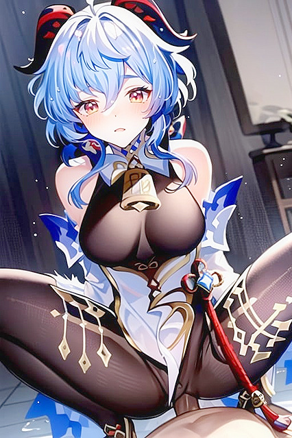 Ganyu Rides Intensely in a Steamy Bathtub Hentai Session