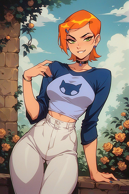 Gwen Tennyson from Ben Show Enjoying Intense 18+ Hentai AI Image