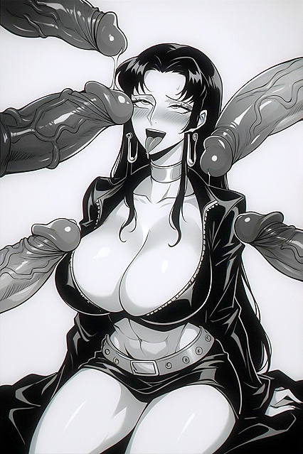 Boa Hancock Seduces a Lucky Black Man in Steamy Hentai AI Image