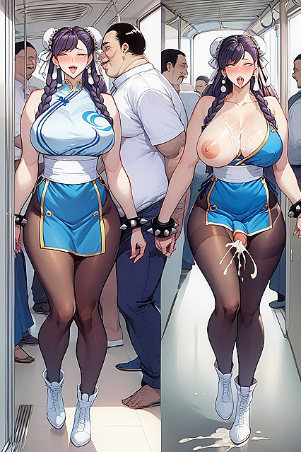 Big Breasted Beauty Takes On Subway Station in Wild Hentai AI Image