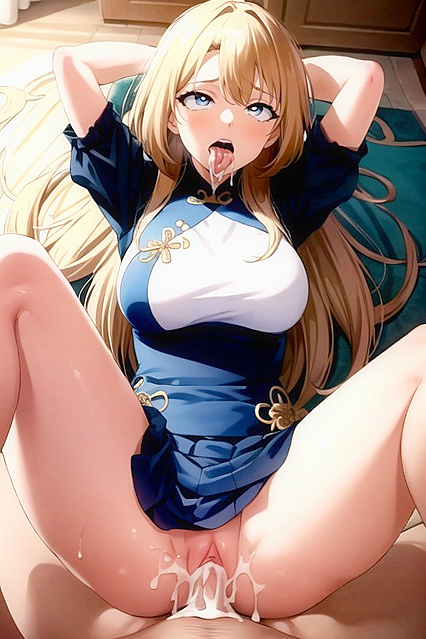 Close-Up Ahemao Bliss from Behind in Hentai AI Porn