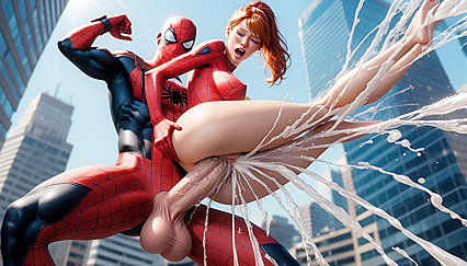 Deep Penetration with Gigantic Dick and Massive Cumshots in Hentai AI