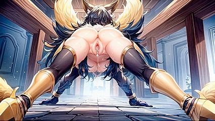 Close-Up Anal Action in Blurry Hentai AI Porn