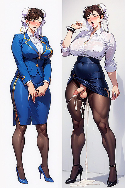 Takeda Hiromitsu Style Curves - Busty Sensations in Seductive Hentai AI Image