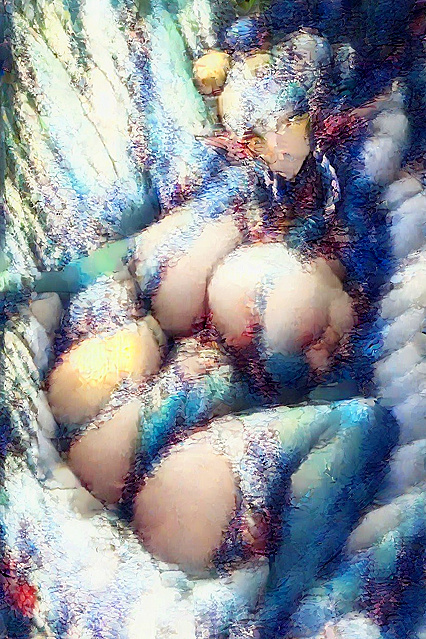 Gorgeous Woman Flaunts Seductive Underboob on Magazine Cover in Steamy Hentai Hentai AI Image