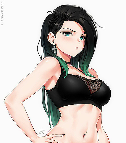 Huge Titties on Goth Girlfriend in XXX Porn Pic