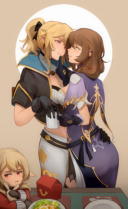 Horny AF Hotties Jean n Lis Suckin Dicks N Swallowing Cum Together