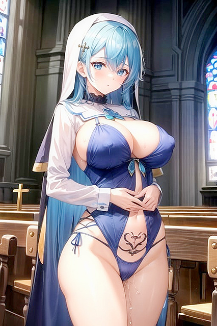 Sunny's Pussy Juices Flow as Her Navel is Exposed in Steamy Hentai AI Image