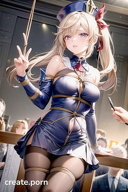 Barbara from Genshin Impact Bound in Shibari by Her Teacher for Intense Hentai Pleasure