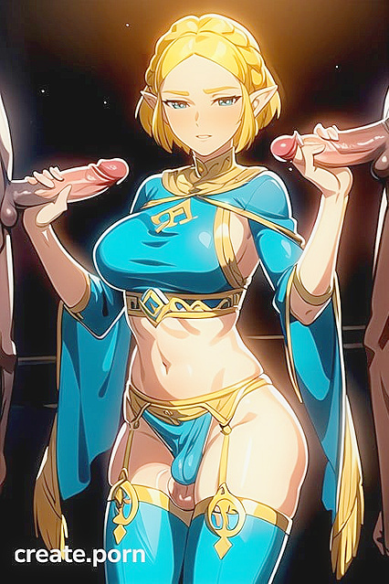 Zelda the Belly Dancer Stands Seductively in Legendary Hentai AI Image